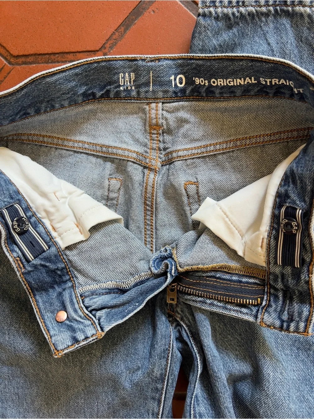 Gap, kids relaxed straight jeans size 10